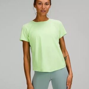 Lululemon Lightweight Stretch Run Short Sleeve Shirt Scream Green Light Size 6